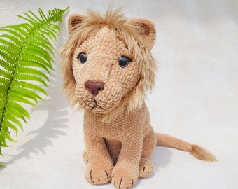 Crochet Lion pattern, Pattern toy lion, Amigurumi Realistic lion, Plush toy lion