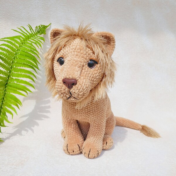 Crochet Lion pattern, Pattern toy lion, Amigurumi Realistic lion, Plush toy lion