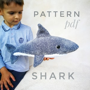 Pattern shark crochet, аmigurumi plushie crochet shark, shark pillow, Pattern toy shark, shark Pattern