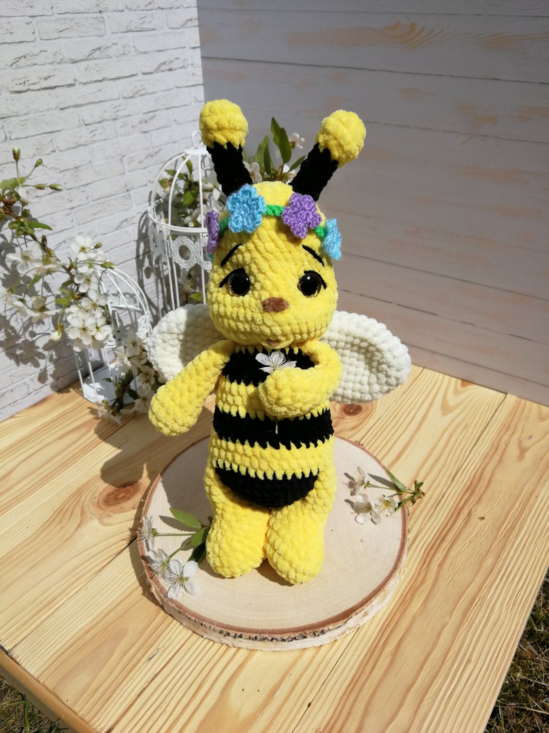 PATTERN: Bee Crochet bee pattern amigurumi bee pattern crocheted baby bee pattern, Crochet Cute Bee Plush Pattern image 2