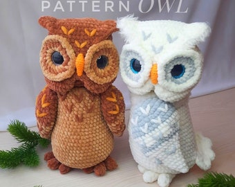 crochet owl pattern, polar owl crochet pattern, amigurumi Crochet owl pattern, plush owl, cute owl, owl crochet toy, wizard owl