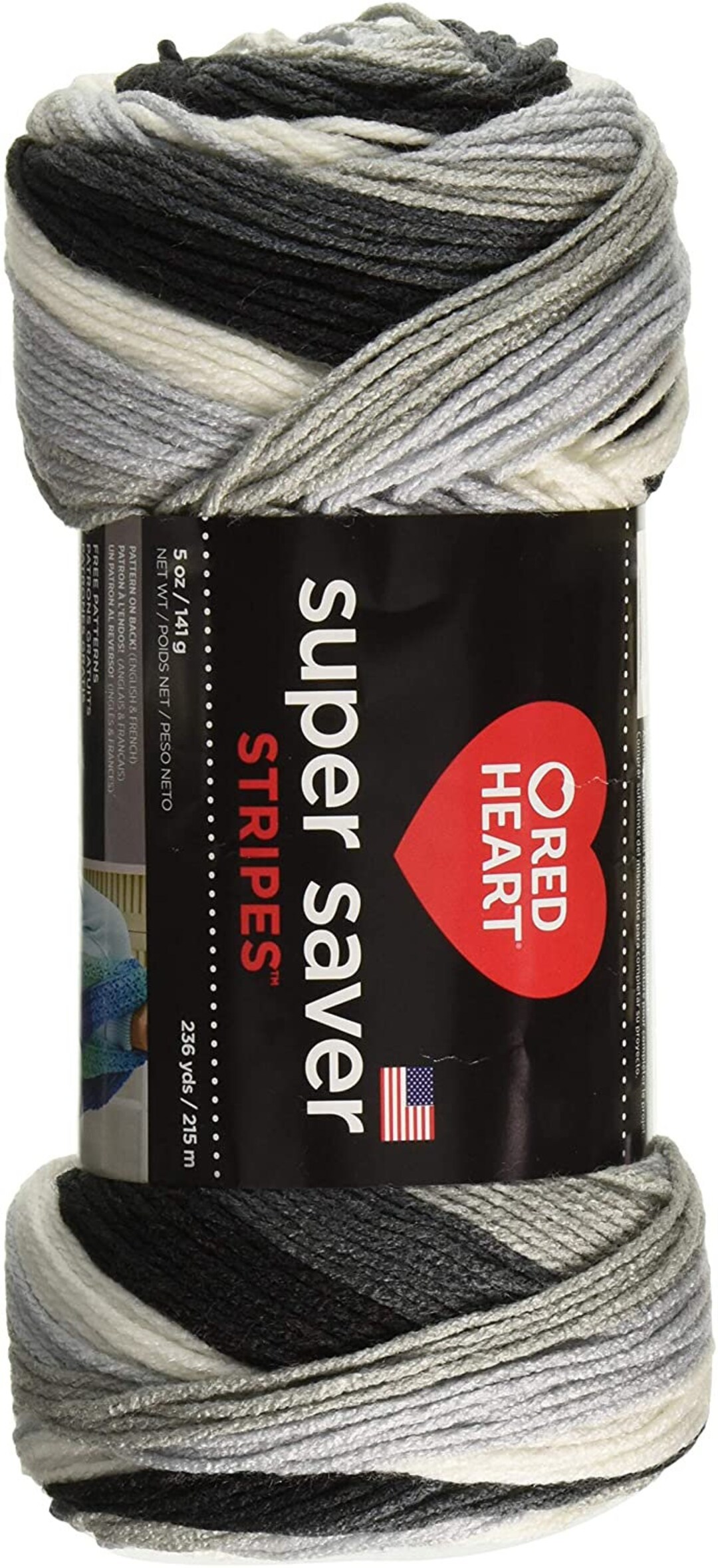 Red Heart Super Saver Stripes Yarn 5 Ounces Newspaper Etsy
