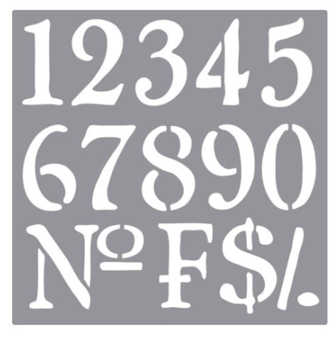 americana-decor-stencil-old-world-numbers-12-x-12-inches-etsy