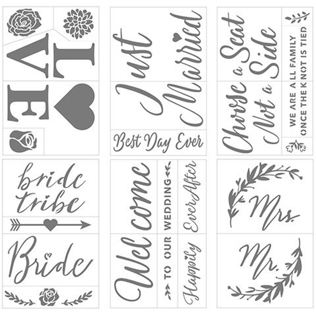 Large 11x17 Adhesive Stencils in Fall Designs, 6 Pack
