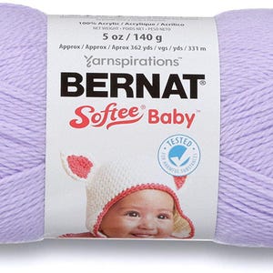 Bernat Softee Baby Yarn 5 oz Soft Lilac