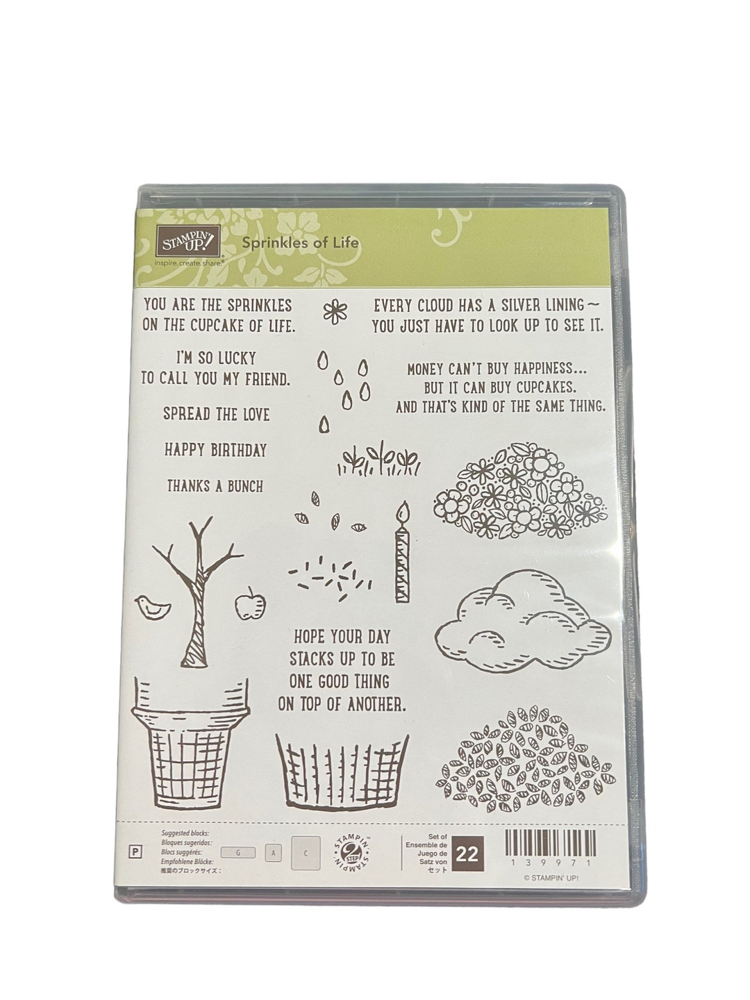 Stampin up Sprinkles of Life Cupcake Set of 22 Clear Stamps - Etsy