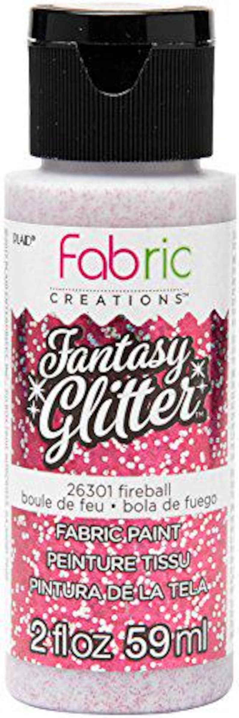 Fabric Creations Fantasy Fabric Ink Paint, 2 oz, Glitter Fireball image 1
