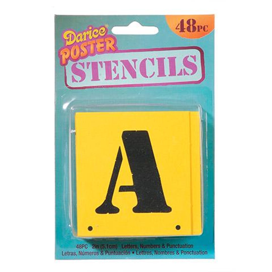 Dacic Lettering Darice® Poster Lettering Stencils: 2 Inch Large Letter Stencils - Etsy