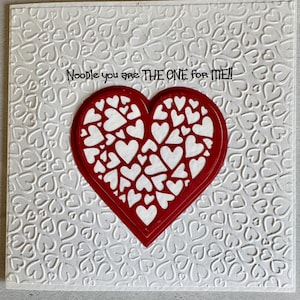 Biglietto d'auguri personalizzato con cuore in rilievo realizzato a mano in 3D per quella persona speciale! - San Valentino, matrimonio, anniversario, semplicemente perché sì.