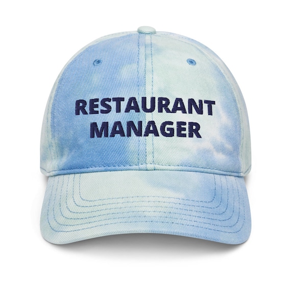 Restaurant Manager Tie Dye Hat Food Service Hats and Caps Unisex
