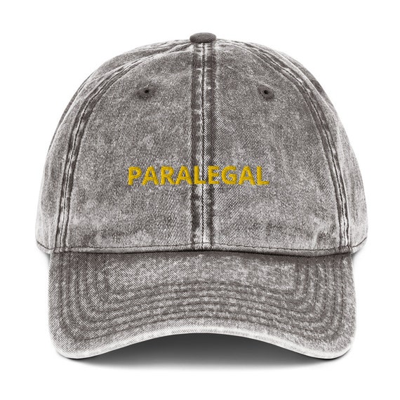 PARALEGAL Vintage Cotton Twill Cap Professional Work Hats Custom  Embroidered Hats for Women and Men Unisex Baseball and Trucker Hats 
