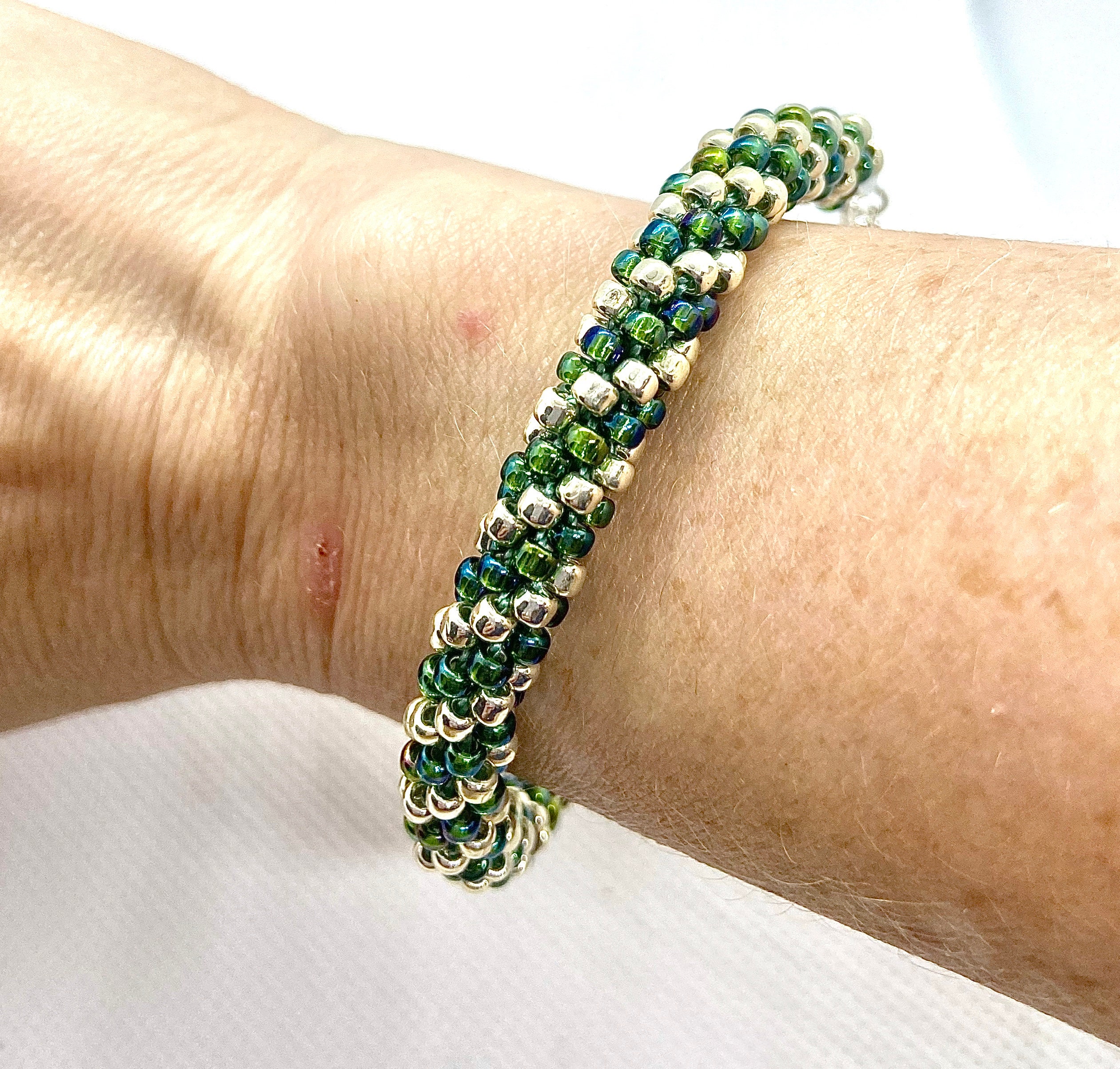 Handmade Woven Bead Bracelet Seed Bead Bracelet Beaded Rope Etsy