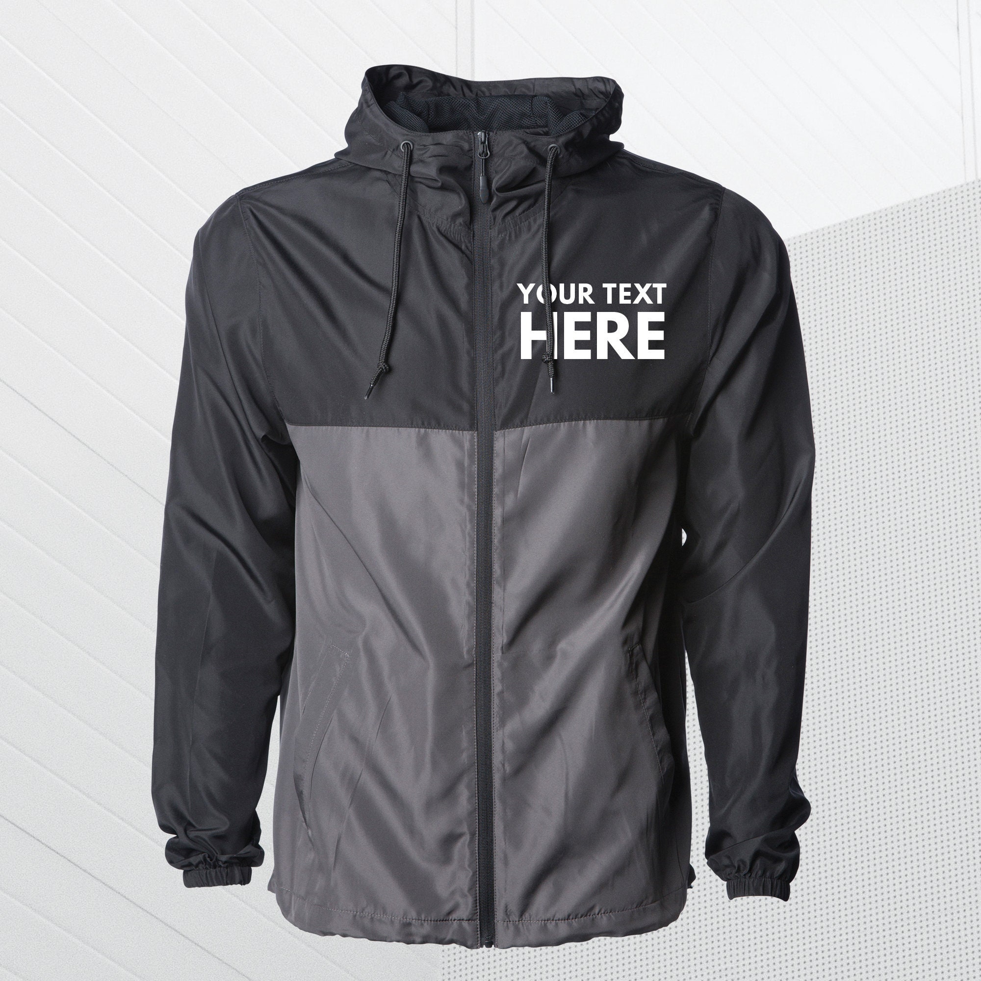 Custom Unisex Full Zip Lightweight Windbreaker Jacket Etsy