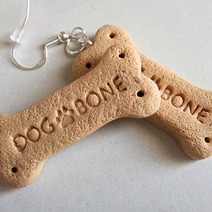 Dog Biscuit Earrings,  Dog Bone Earrings