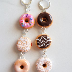 Half a dozen Donut Earrings, donut earrings image 4