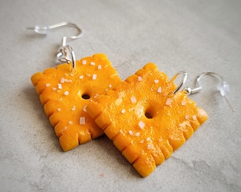 Boucles d'oreilles craquelin au fromage