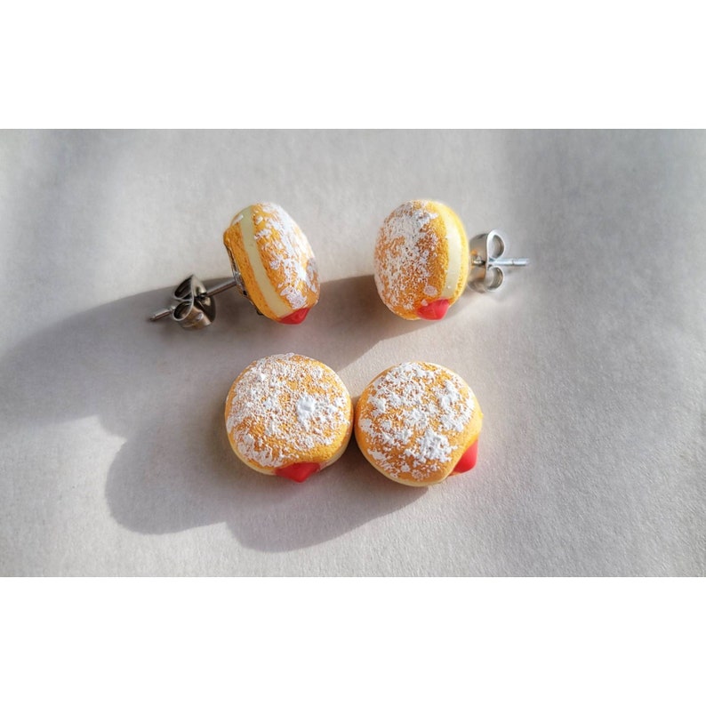 Donut Stud Earrings Pink Donut Sprinkle Donut Earrings Etsy