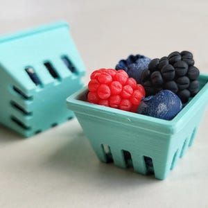 Berry Basket Earrings, Raspberry Earrings, Blue Berry Earrings - Etsy