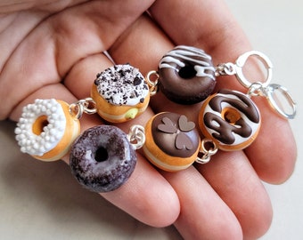 Chocolate Galore Half a dozen Donut Earrings, donut earrings