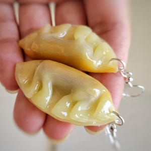 Pot Sticker Earrings, Wonton Earrings,  Dumpling Earrings