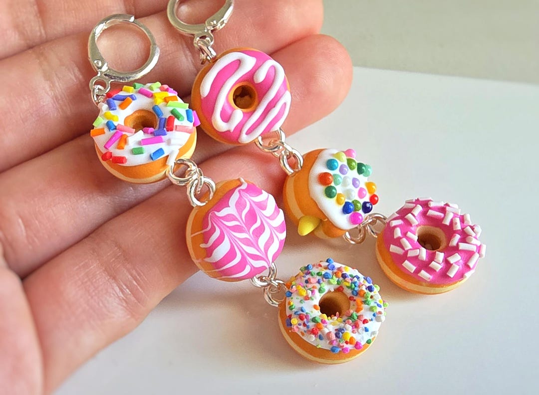 Confetti, Birthday 1/2 Dozen Donut Earrings, Donut Earrings - Etsy