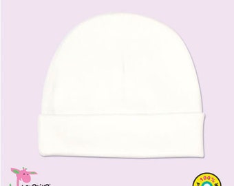 Plain white baby hats Clearance