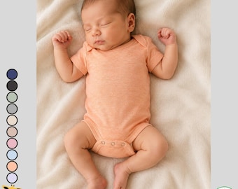 6-Pack l Luxe Baby One-Piece Bodysuits – Polyester Cotton Blend