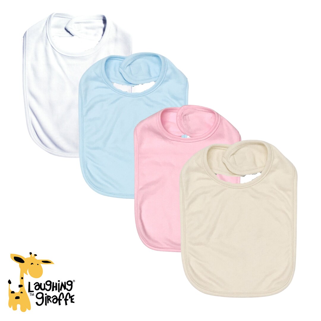 Baby Velcro Bib 2PLY Unisex Gender Neutral Personalize Monogram