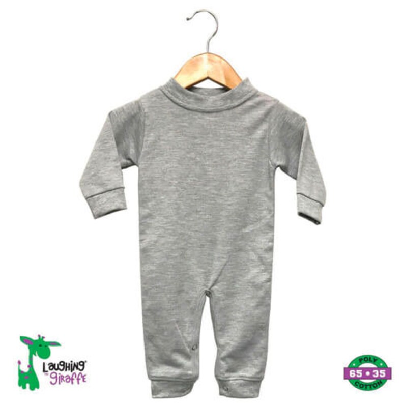 Baby Blank L/S Sleep N Play Romper Crew NeckHEATHER GRAY 65 Etsy