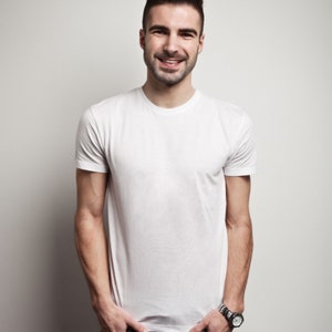 ADULT Blank Short Sleeve Crew Neck T-Shirt 100% Polyester &quot;Feels like Cotton&quot; Sublimation, DIY - Wholesale - Neil & David