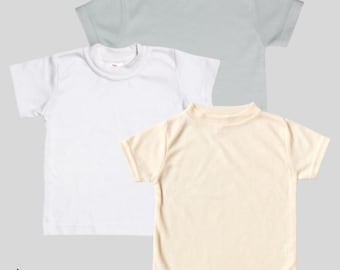 Baby Sublimation Blank Short Sleeves T-Shirt - 100% Polyester -Personalize-Custom-Sublimation-Embroidery -Screen Printing