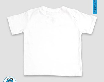 Baby Blank Short Sleeves T-shirt -white - 100% Cotton Ringspun
