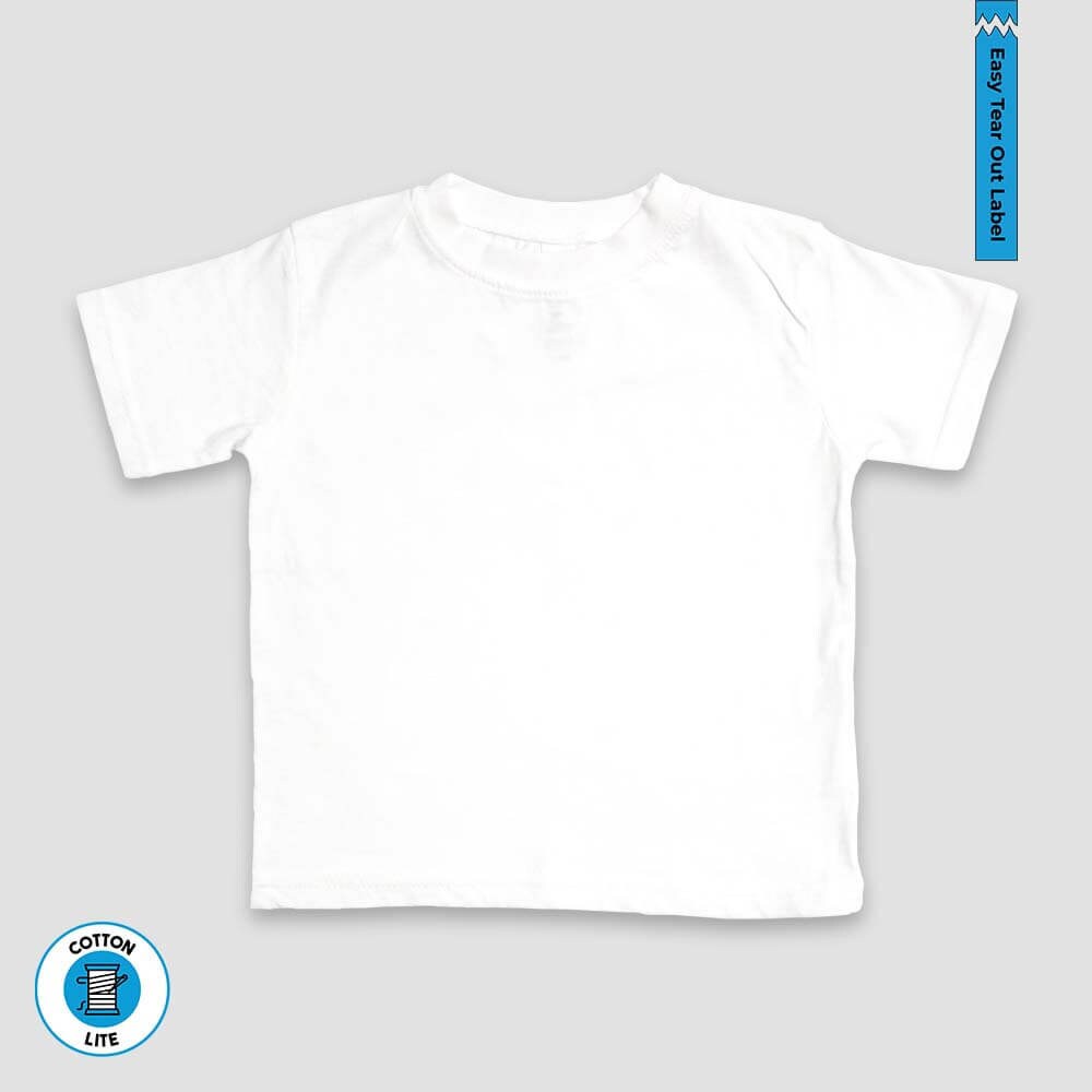 Baby Blank Short Sleeves T-shirt -white - 100% Cotton Ringspun