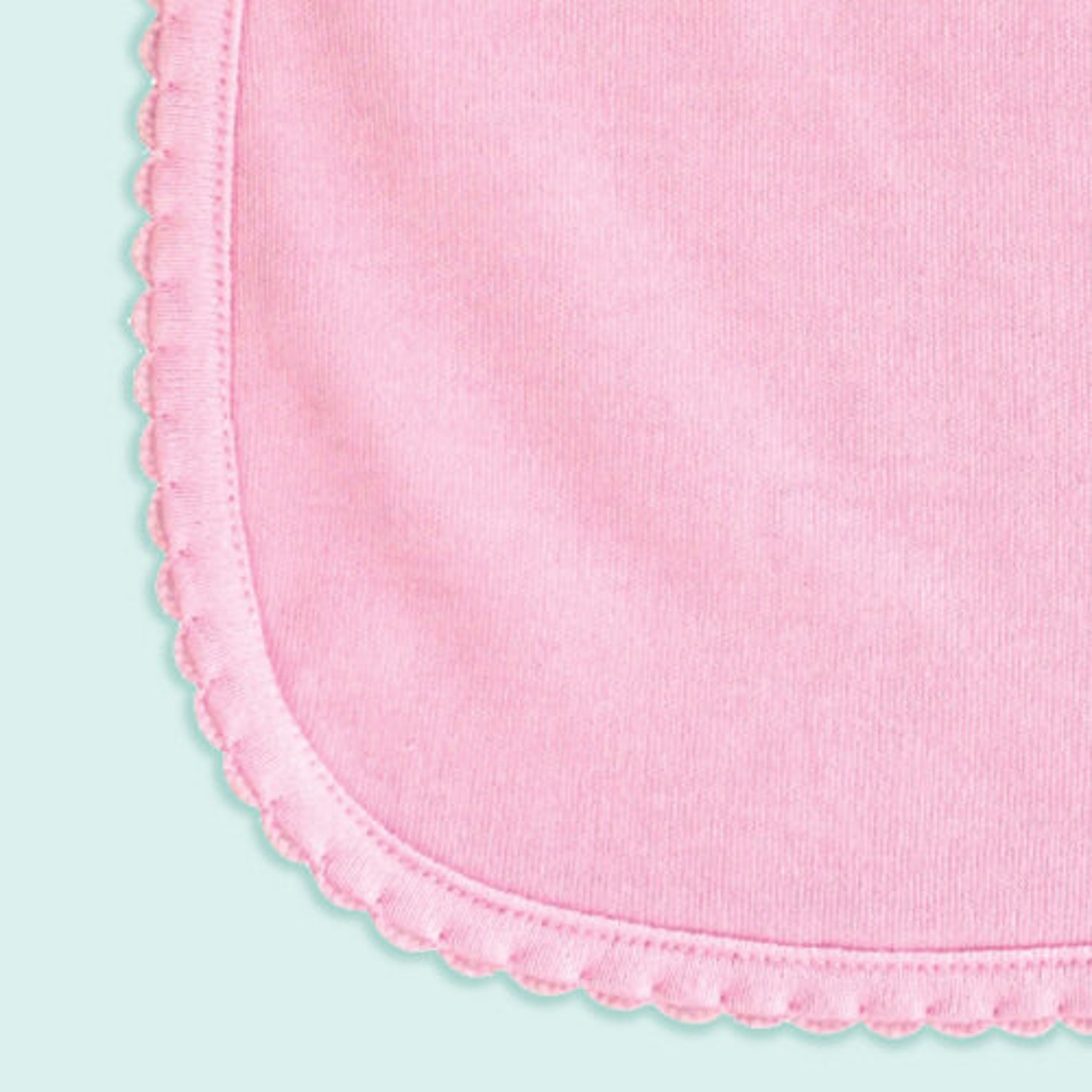Baby 2ply Blank Burp Cloth W/ Scallop Trim WHITE & PINK Etsy