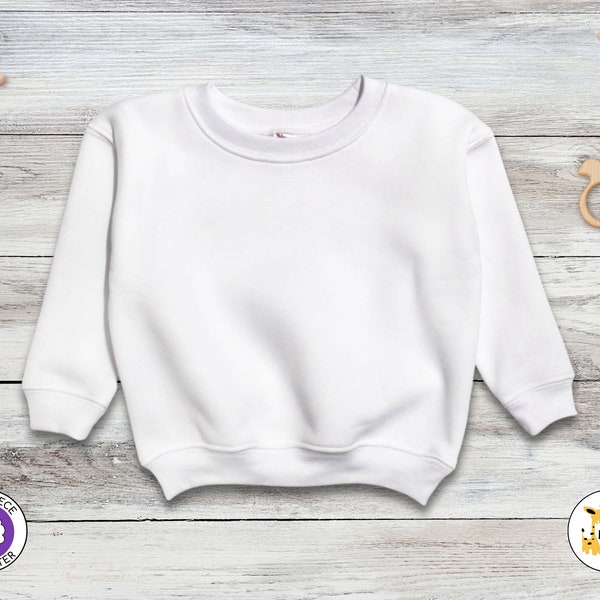 Baby Polyester Fleece Sweatshirt | White | Unisex | Personalize Custom Sublimation Embroidery Screen Print Monogram  DIY | Gender Neutral