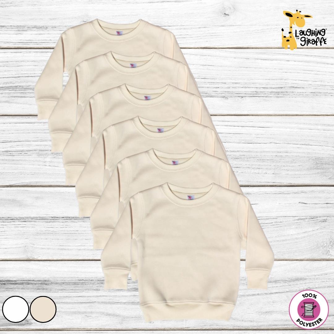 Laughing Giraffe Baby Sweatshirt Plain 6-PACK Laughing Giraffe