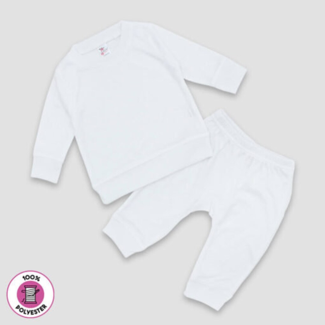 Baby Jogger Sweatsuit Tracksuit Set WHITE 100 Polyester Personalize
