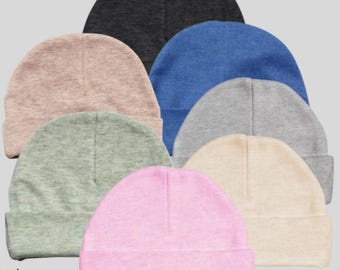 Sublimation Baby Beanie: Polyester Cotton Blend Infant Hat