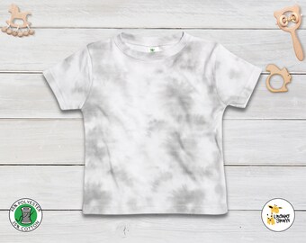 Baby Short Sleeves T-Shirt - Pigment Tie Dye Smoke - Personalize Embroidery Screen Printing Tie Dye look - Laughing Giraffe wholesale