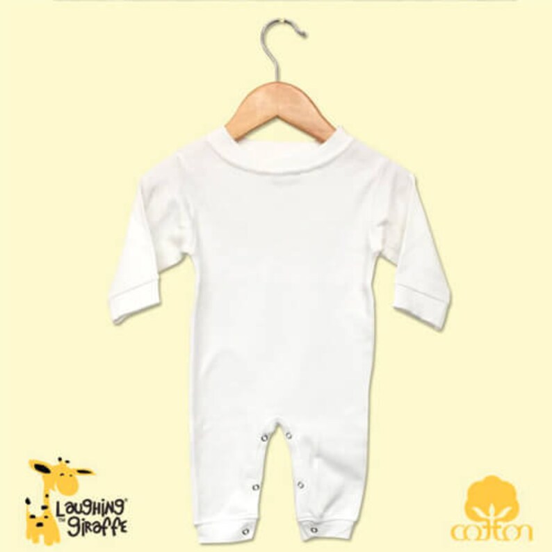 Baby Blank Long Sleeve Sleep N Play Romper Crew Neck WHITE Etsy