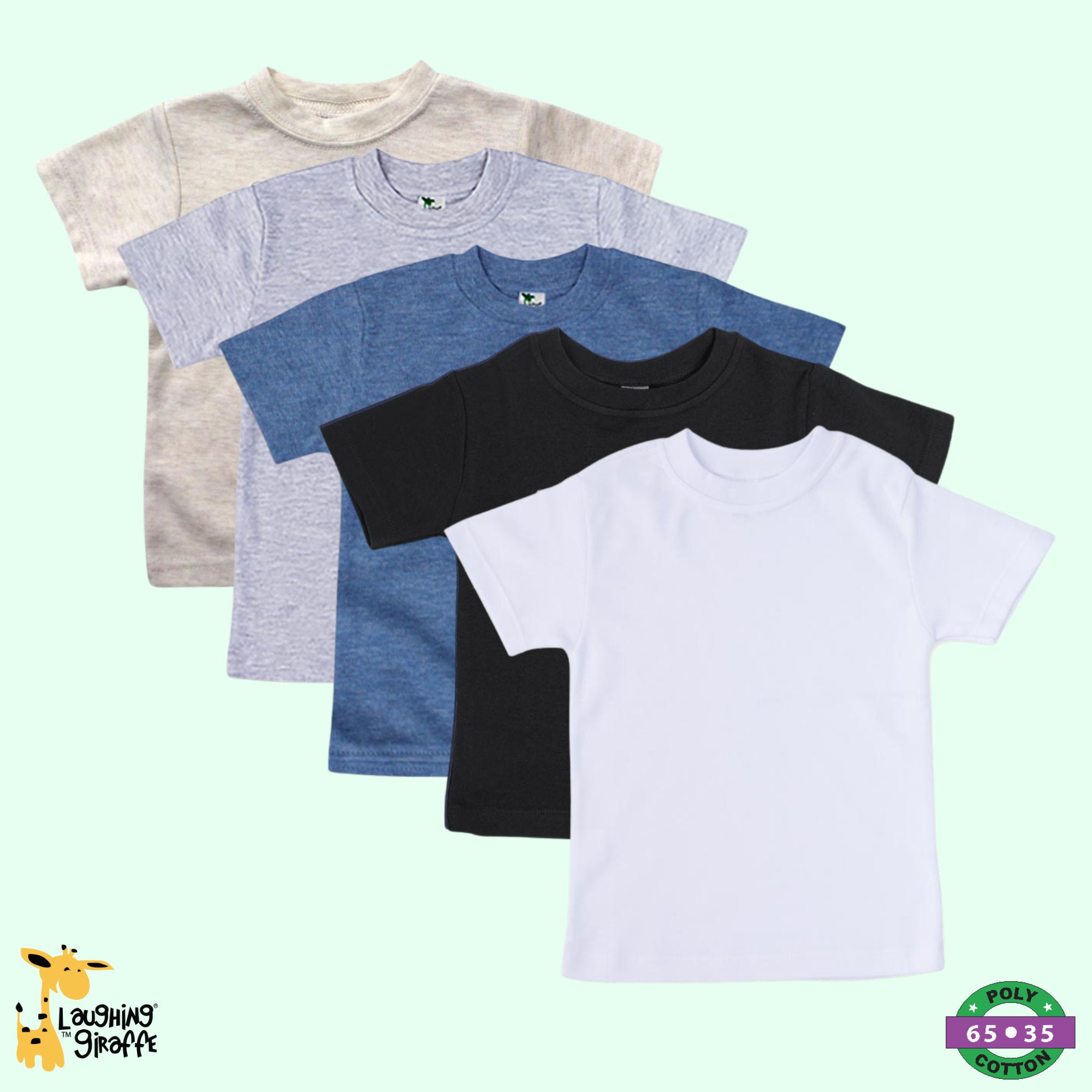 65% Polyester 35% Cotton Plain T-Shirt