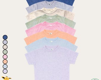 6-pack kortärmad baby-t-shirt - polyesterbomull - blank - anpassad sublimeringsbroderi med screentryck