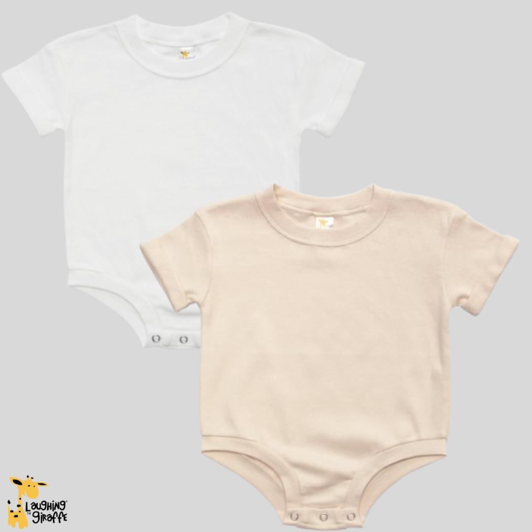 Blank Baby Bubble Romper: 100% Cotton Short Sleeve Bodysuit - Etsy