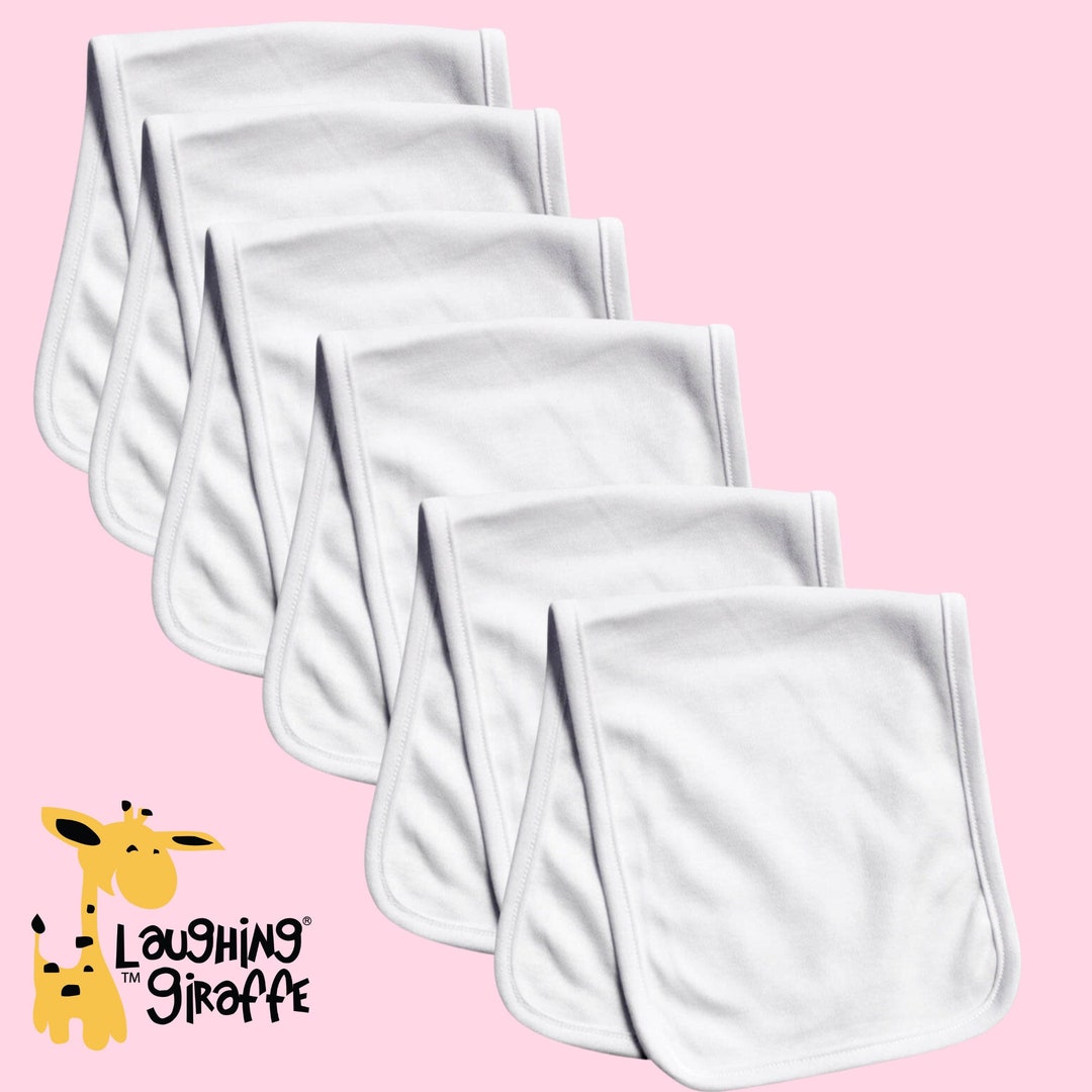 Baby 2PLY Blank Burp Cloth 100 Polyester 6 Pack Personalize Custom Sublimation Embroidery