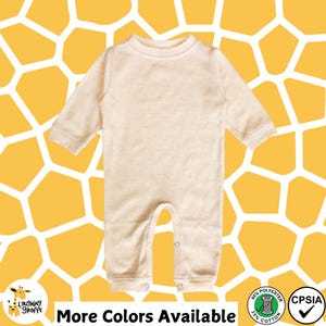 Laughing Giraffe Baby Long Sleeve Sleep N Play Romper- Melange Pajamas - Super Soft - Personalize Custom Sublimation Embroidery Monogram DIY