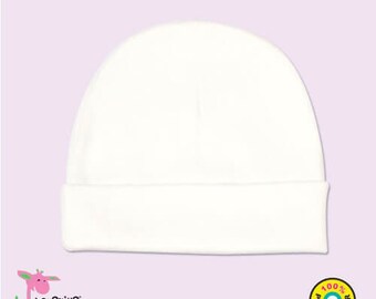 White cheap baby beanie