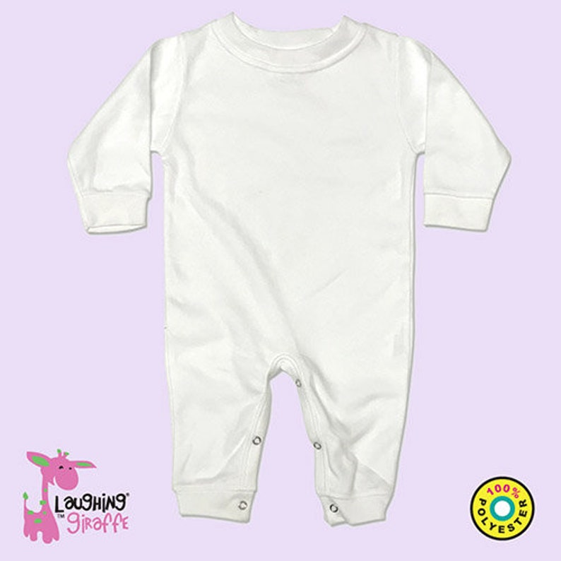 Baby Blank Sleep N' Play Romper WHITE 100 Polyester Etsy