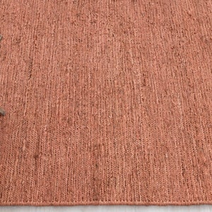 Rust Premium Braided Jute Wool Hand Woven High Quality Rug, CUSTOMIZE in any size.....CK-4