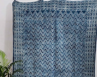 Blue Indigo Hand Woven Cotton Flatweave Kilim Rug, Boho Blue Rug...#AA-3 Sizes 5x8,6x9,8x10,9x12