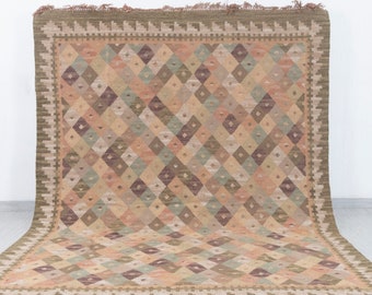 Handwoven High Quality Tribal Decor Bohemian Inspired Rug Hand Woven Wool Flatweave...Customize in Any Size-#As-16